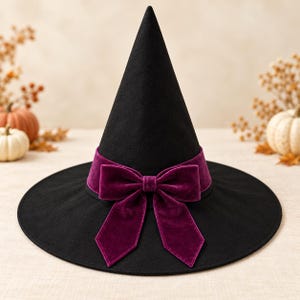 Witch Hat Sewing Pattern PDF, 8 Sizes, Wide Brim Halloween Costume Tutorial
