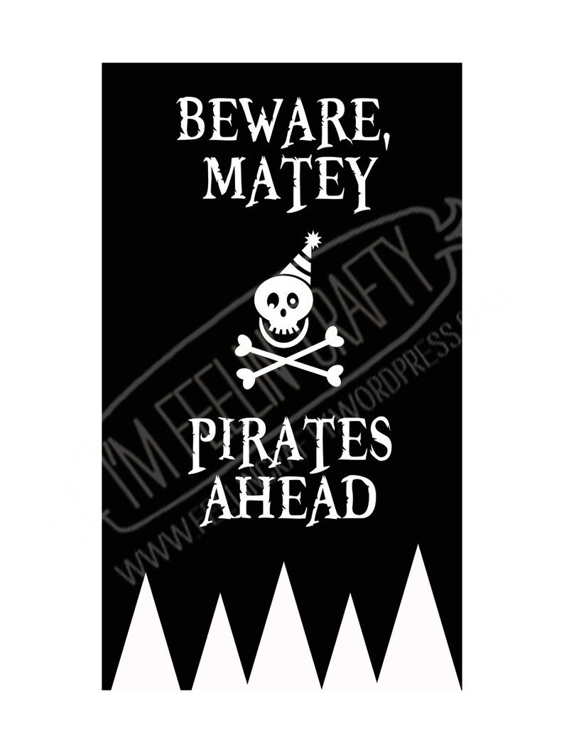 Pirate Party Welcome Sign Printable image 2