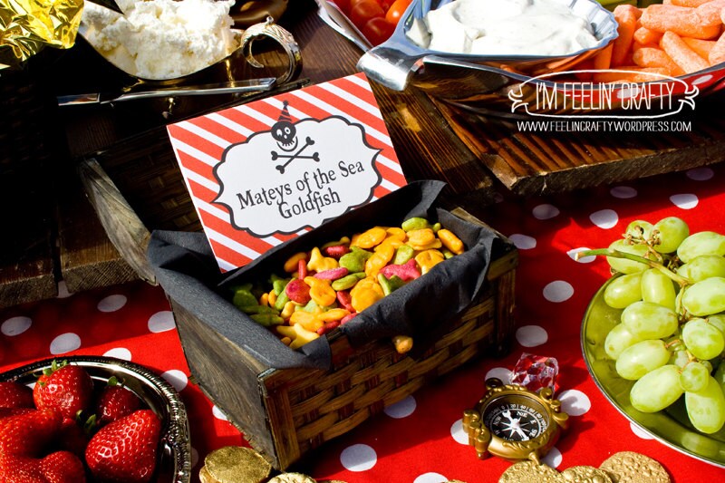 Pirate Party Food Labels Printable | Etsy