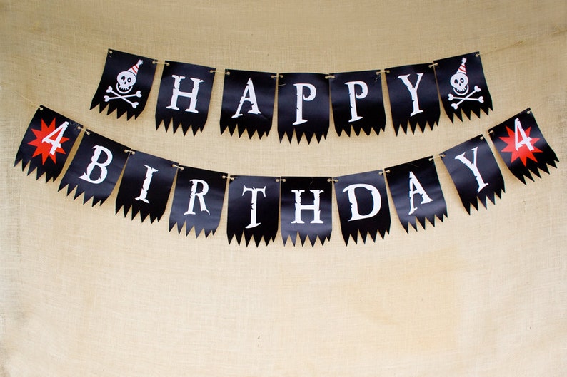 Pirate Party Birthday Banner Printable image 4