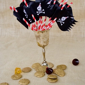 Pirate Party Straw Flags Printable image 3