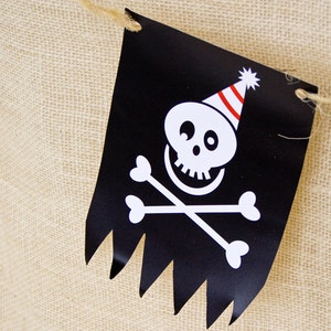 Pirate Party Birthday Banner Printable-Customized image 3