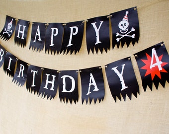 Pirate Party Birthday Banner- Printable