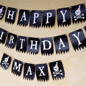 Pirate Party Birthday Banner Printable-Customized image 1