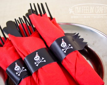 Pirate Party Napkin Rings- Printable