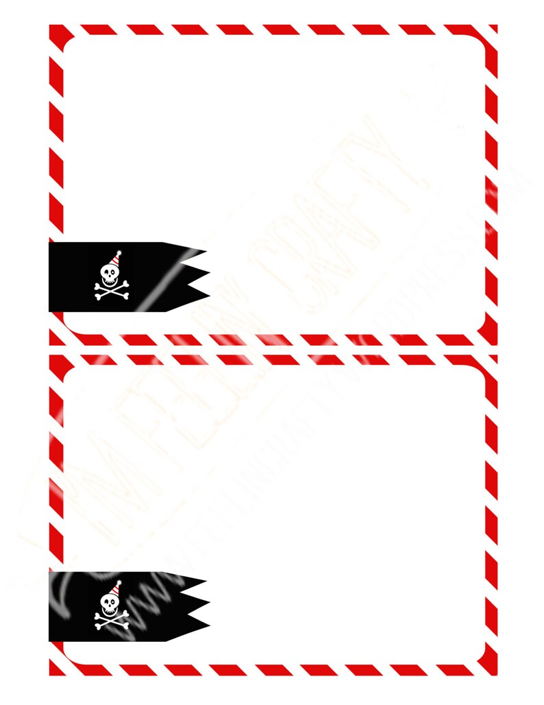 Pirate Party Thank You Notes Printable Red Black Etsy Pirate Party Thank You Notes Printable Red Black Etsy