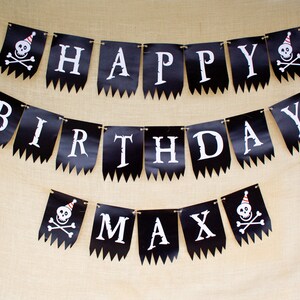 Pirate Party Birthday Banner Printable-Customized image 4