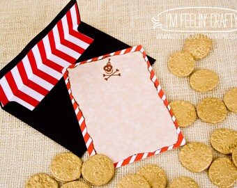 Pirate Party Thank You Notes- Printable- Parchment Color