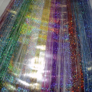 36 pulgadas, 100 % hilos de seda tailandesa, 100 hilos por paquete. Calidad de salón de belleza, 57 colores disponibles (cabello de hadas, oropel, brillo)