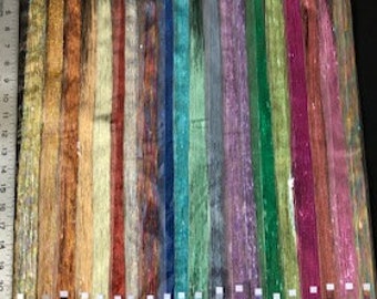 ALL 52 colors, 46 inch-100%thai silk strands, 100strands per pack Salon Quality(fairy hair, hair tinsel)