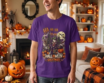 Halloween Nightmare clown tee | Halloween shirt, pumpkin skulls