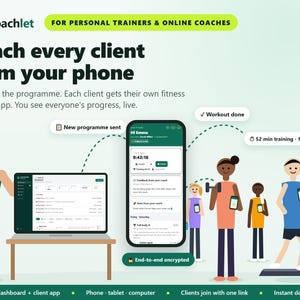 Personal Trainer App & Client Fitness Planner, Online Coaching Workout Tracker, Check In Form, Fitness Coach Template (Digital Download)