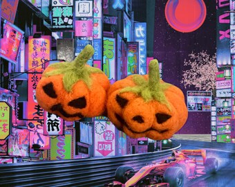 Hallowe’en decorations pumpkins set