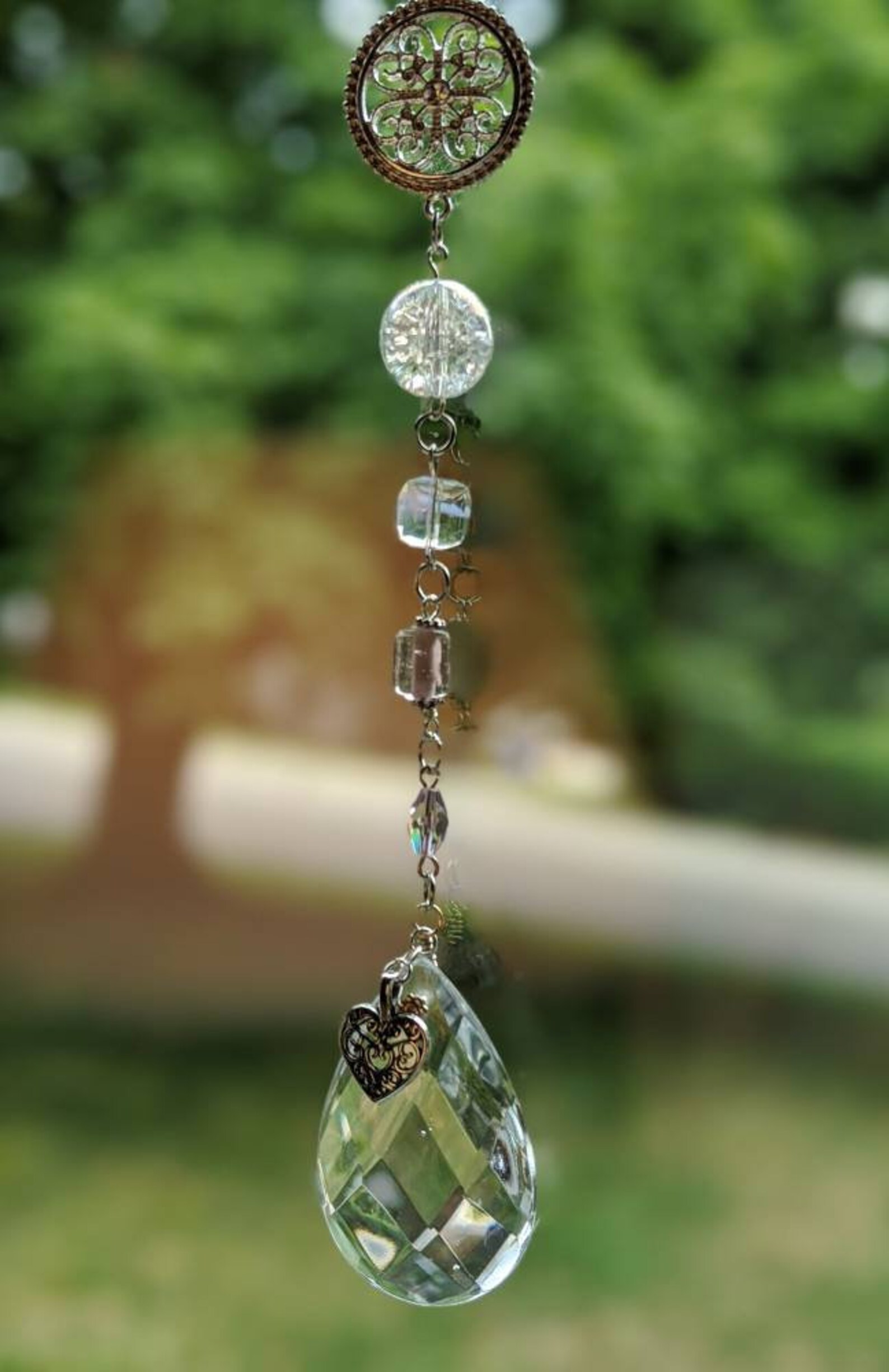 Vintage Glass Prism and Bead Ornament Valentines Day Gift Etsy