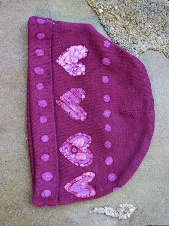 burgundy baby hat
