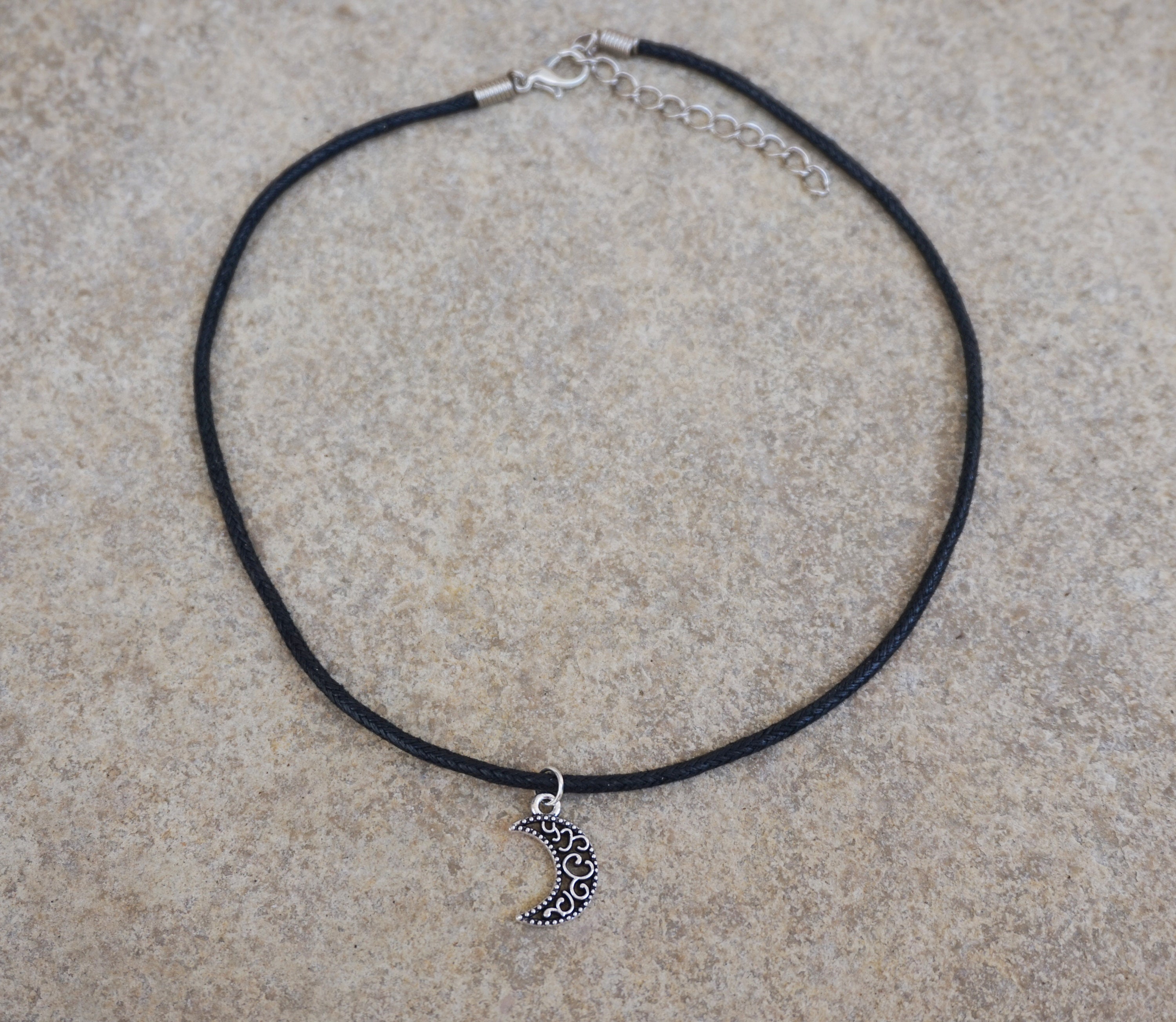 Diamond Crescent Moon Choker