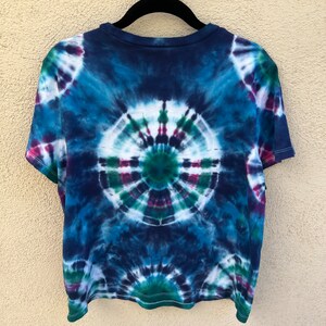 Soft Blue Crewneck Tie Dye Tshirt Blue Top, Hippie Clothing, One of a Kind Gift, Bohemian, Hippie Clothing // Large