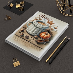 Notizbuch Kürbis/Cozy Pumpkin Spice Mug Journal | Hardcover Lined Notebook