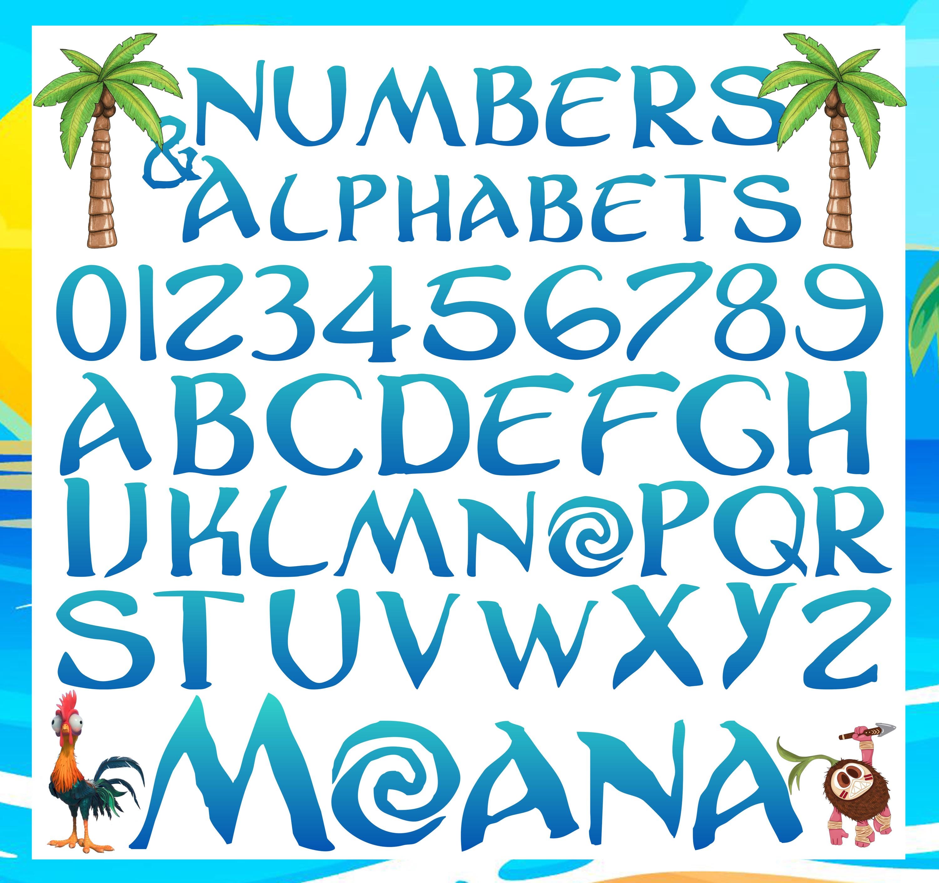 Moana Numbers - Etsy Moana Numbers - Etsy