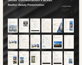 19-Page Real Estate CMA Template and Home Valuation Report - Editable Canva Listing Presentation