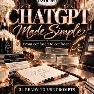 ChatGPT for Beginners | AI Prompt Guide & Workbook | Learn ChatGPT with 24 Ready-to-Use Prompts