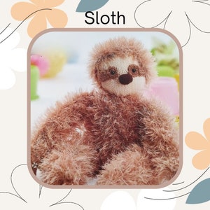 Sloth knitting pattern PDF zdjęcie 1