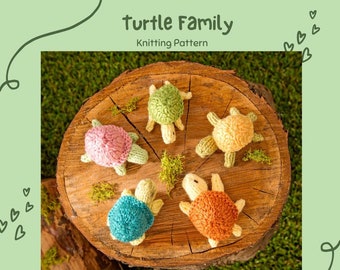 Turtle Family knitting pattern PDF