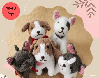 Breipatroon PDF Speelse puppy's