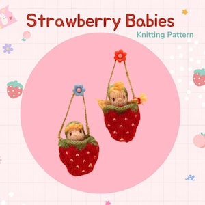 Strawberry Babies Knitting Pattern PDF