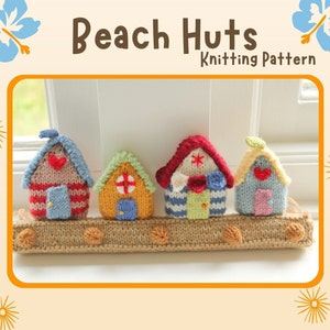 Beach Huts Knitting Pattern PDF