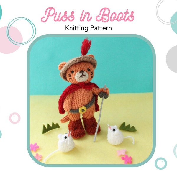 Puss in Boots Knitting Pattern PDF