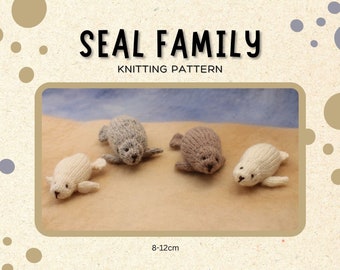 Seal family knitting pattern PDF