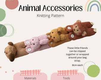 Animal Accessories knitting pattern PDF