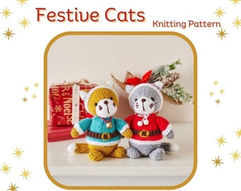 Festliche Katzen Strickanleitung PDF