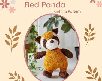 Red Panda knitting pattern PDF