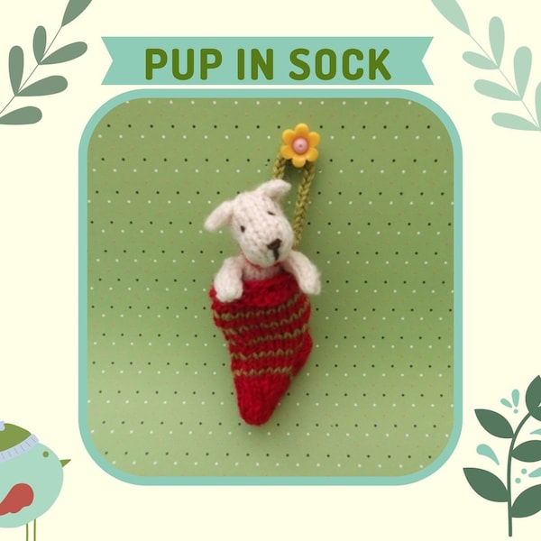 Dog in a sock knitting pattern PDF