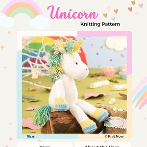 Unicorn knitting pattern PDF