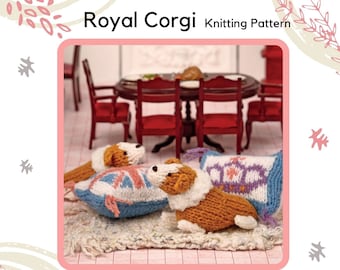 Loyal Royal Corgi Knitting Pattern PDF UK