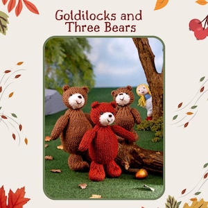 Three Bears and Goldilocks Knitting Pattern PDF