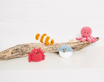 海の下の友達あみぐるみ海の生き物かぎ針編みパターン PDF - Etsy 日本