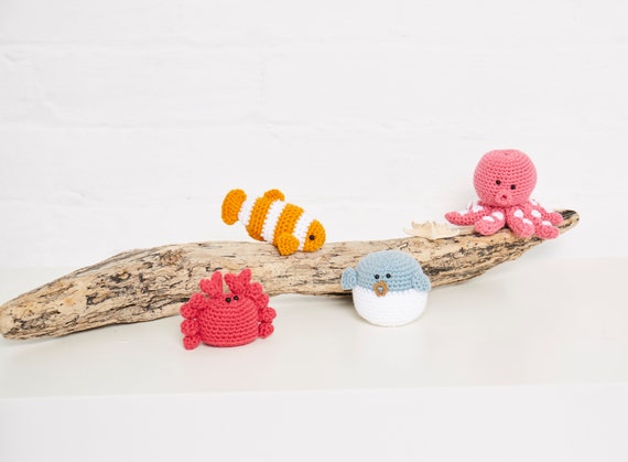 海の下の友達あみぐるみ海の生き物かぎ針編みパターン PDF - Etsy 日本