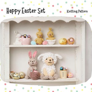 Happy Easter Set, Easter Toy Knits, Knitting Pattern PDF
