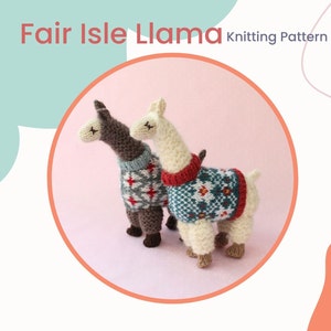 Fairisle Llama Knitting Pattern PDF