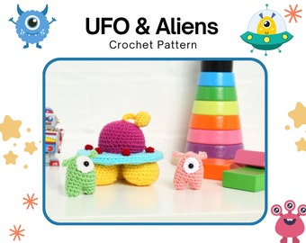 Patrón de crochet OVNI y alienígena PDF