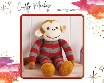 Knitting Pattern PDF Cuddly Monkey