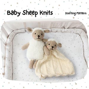 Stickad fårplysch och handduk, stickmönster