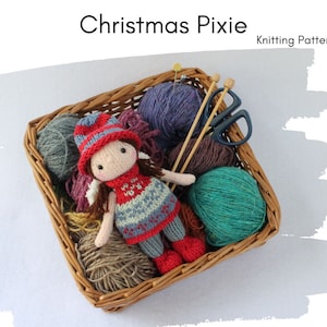 Christmas Pixie Doll Knitting Pattern PDF