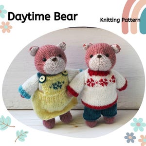Daytime Bear Knitted Bear Knitting Pattern PDF