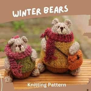 Winter Bear knitting pattern PDF