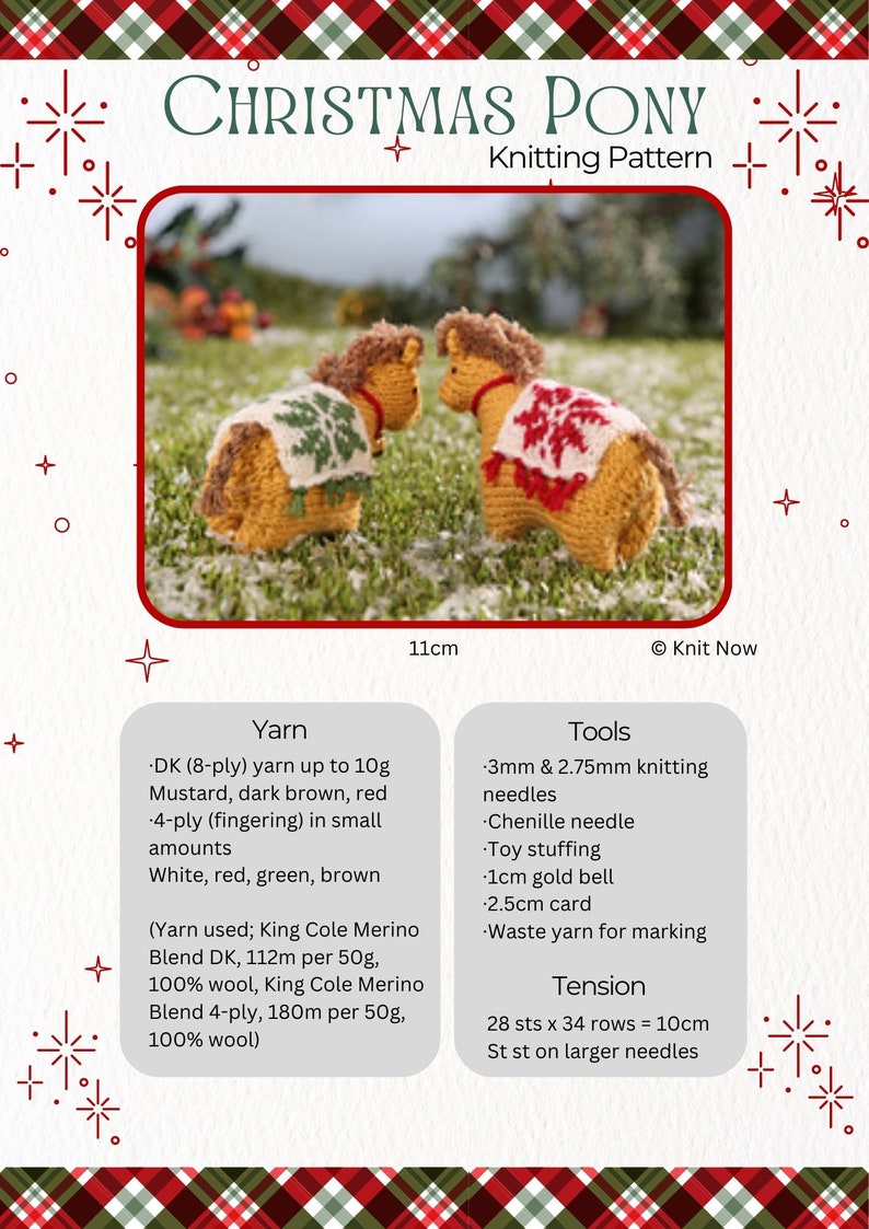 Christmas Ponies Knitting Pattern PDF image 4